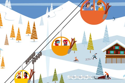 Picture of ski lifts