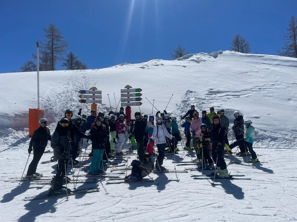 Multi Family Ski Group In The French Alps