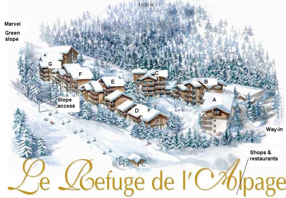 Le Refuge de l'Alpage, Morillon 1100 (self catered apartments) - Plan