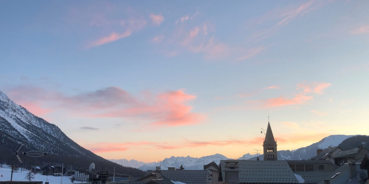 Montgenevre resort view from apartments centre village