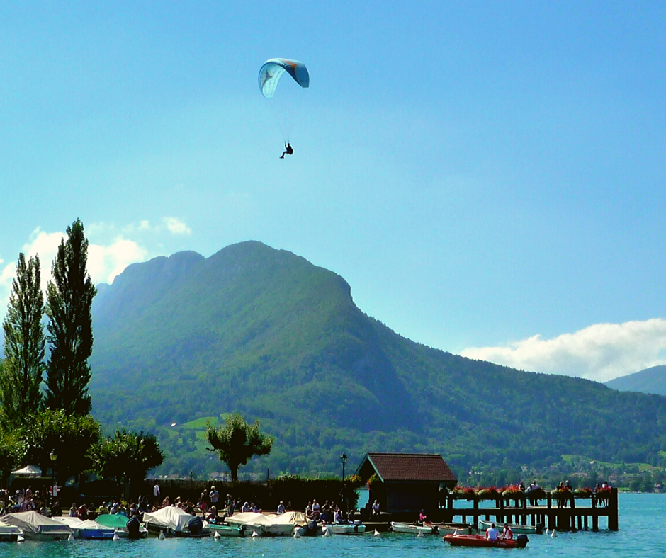 Another way to explore Annecy and see the lake - paragliding!
