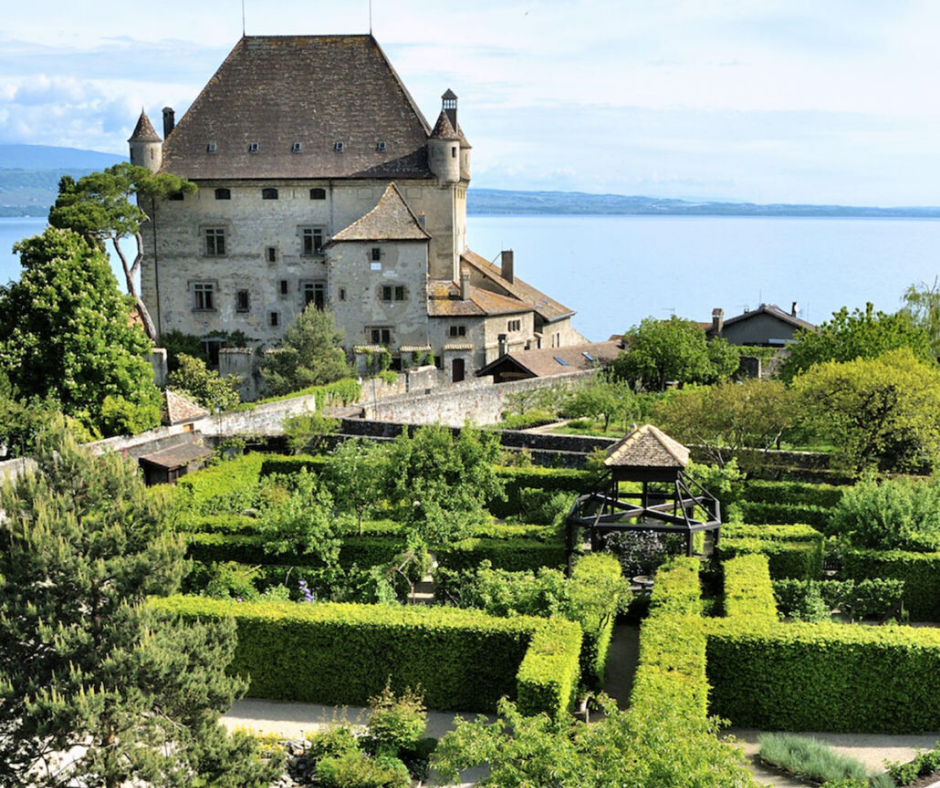 Jardin de 5 Sens Yvoire castle gardens lake Geneva
