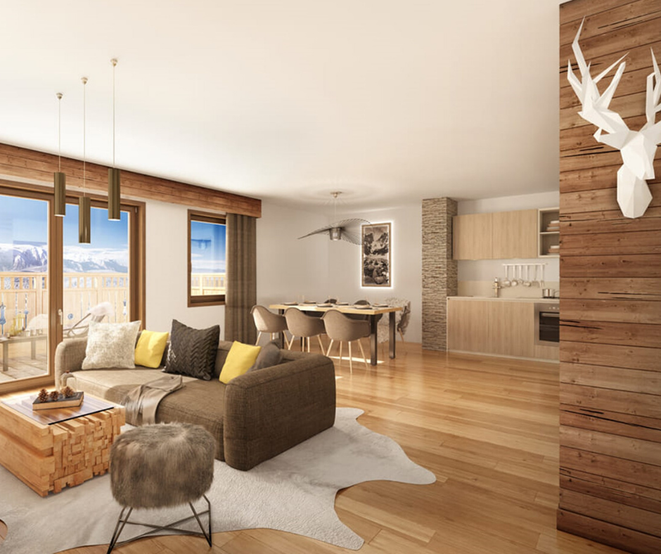 Neige et Soleil new apartment interior, Les 2 Alpes