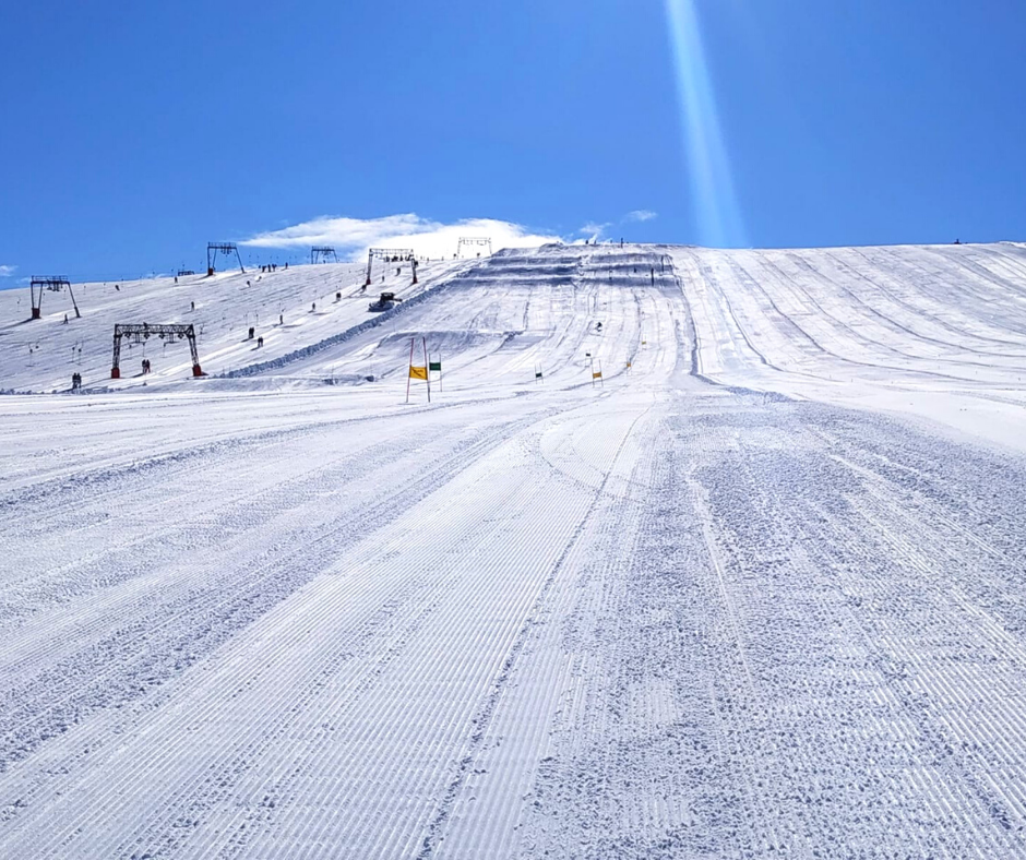 Summer Skiing On Glacier In Les Deux Alpes