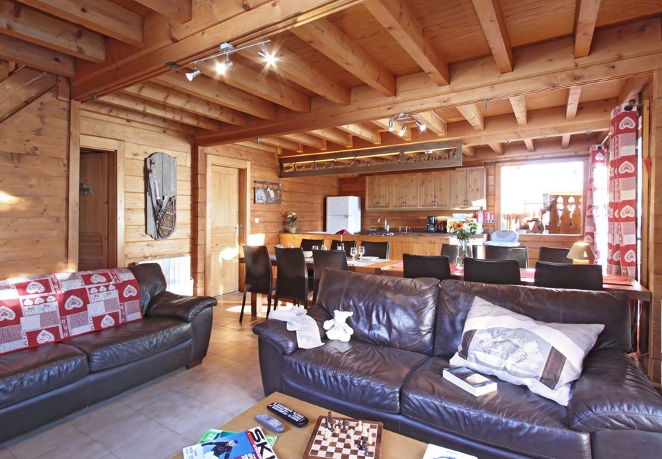 Le Pont, Les Deux Alpes (self catered chalet) - Lounge/diner