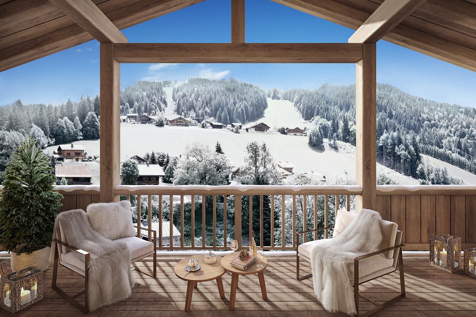 Property To Buy Peak Retreats LES GETS CHALETS SELENA Balcony