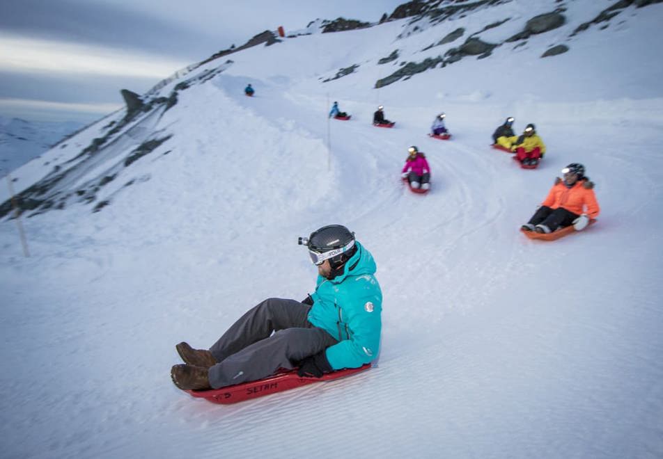 Val Thorens ski resort, 3 Valleys (France) - Evening luge