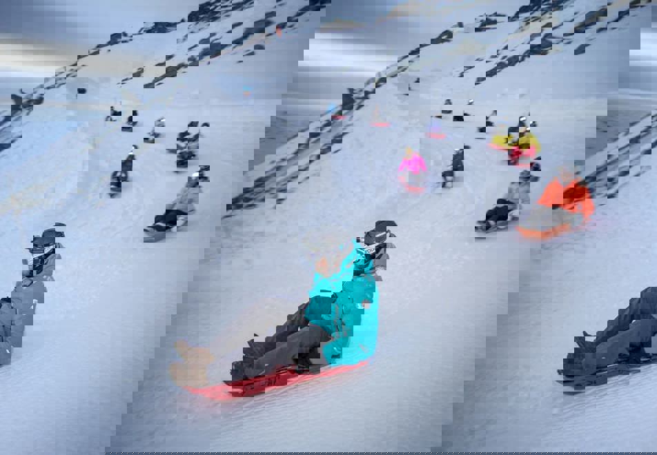 Val Thorens ski resort, 3 Valleys (France) - Evening luge