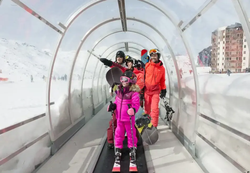 Val Thorens ski resort, 3 Valleys (France) - Covered magic carpet