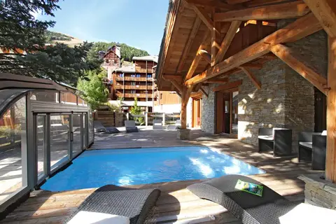 Fox Lodge, Les Deux Alpes (self catered chalet) - Outdoor heated pool