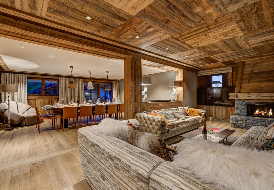 Chalet Silene (Armancette), St Nicolas de Veroce (self catered chalet) - Open plan living (©AdamJohnstone)