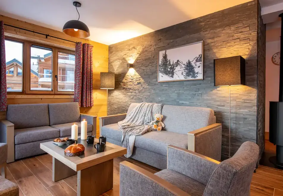 White Pearl, La Plagne (self catered apartments) - Typical apartment style