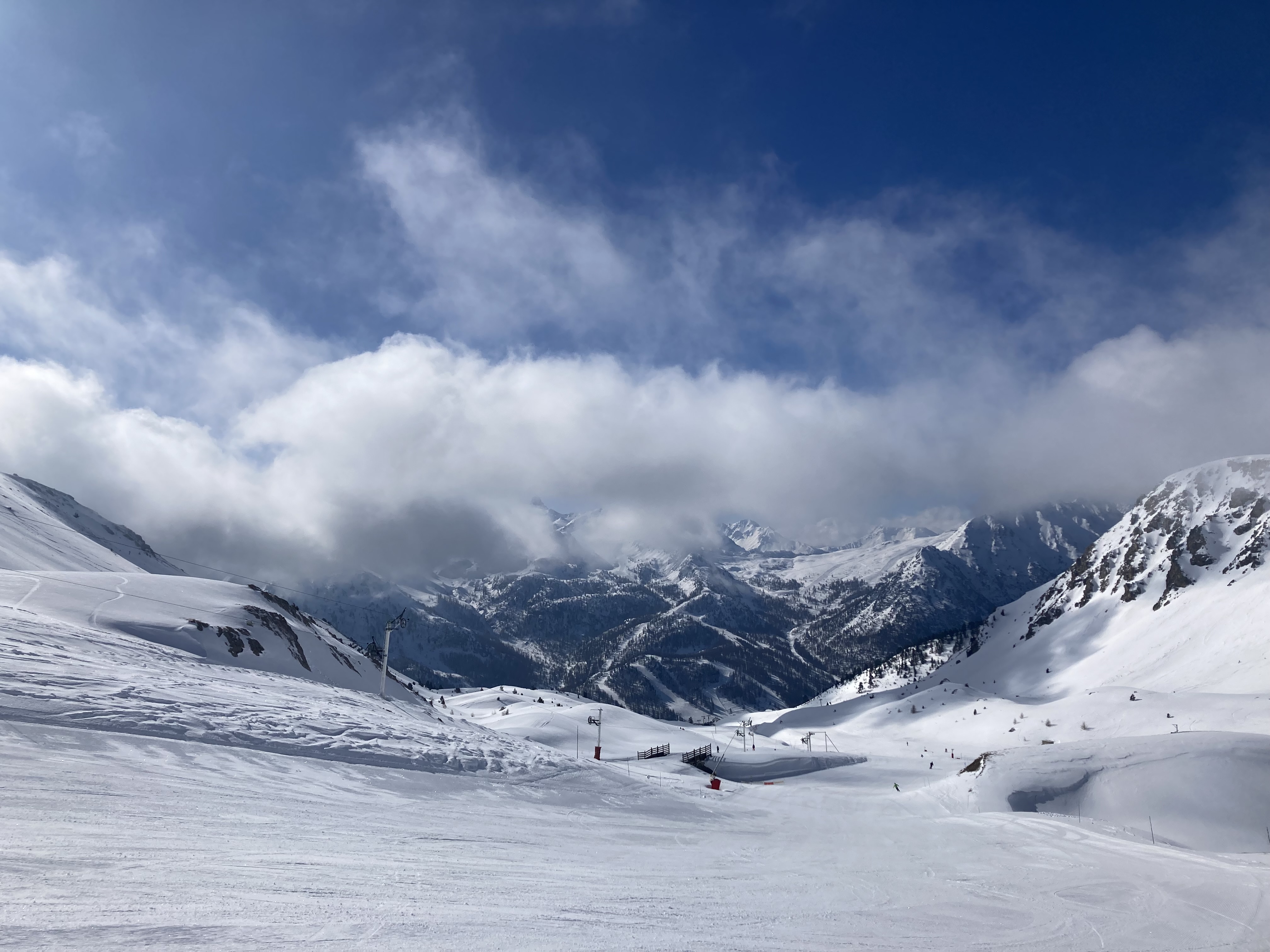 Vast Snowy Bowl On The Chalvet Side AW Montg Apr23