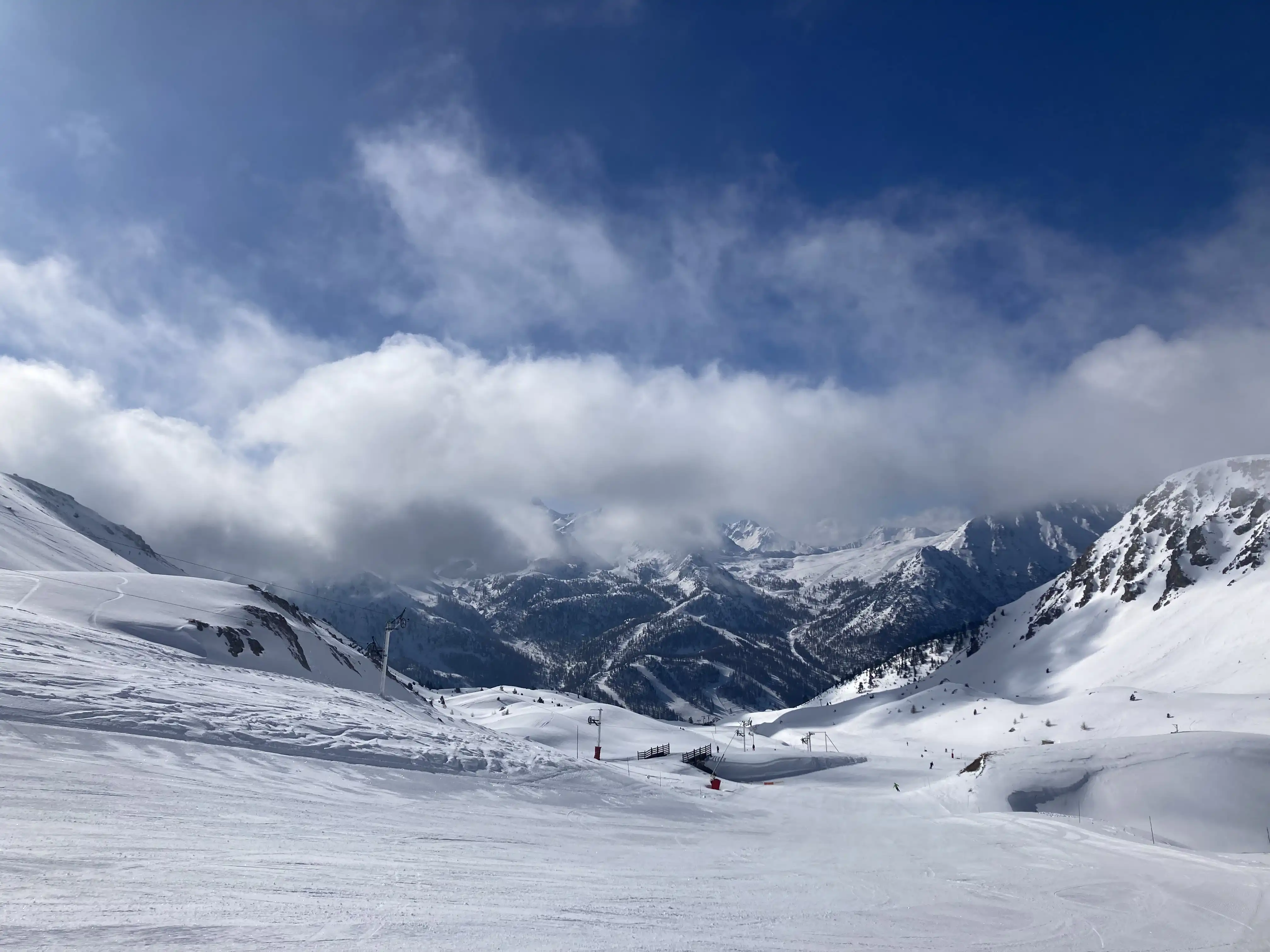 Vast Snowy Bowl On The Chalvet Side AW Montg Apr23