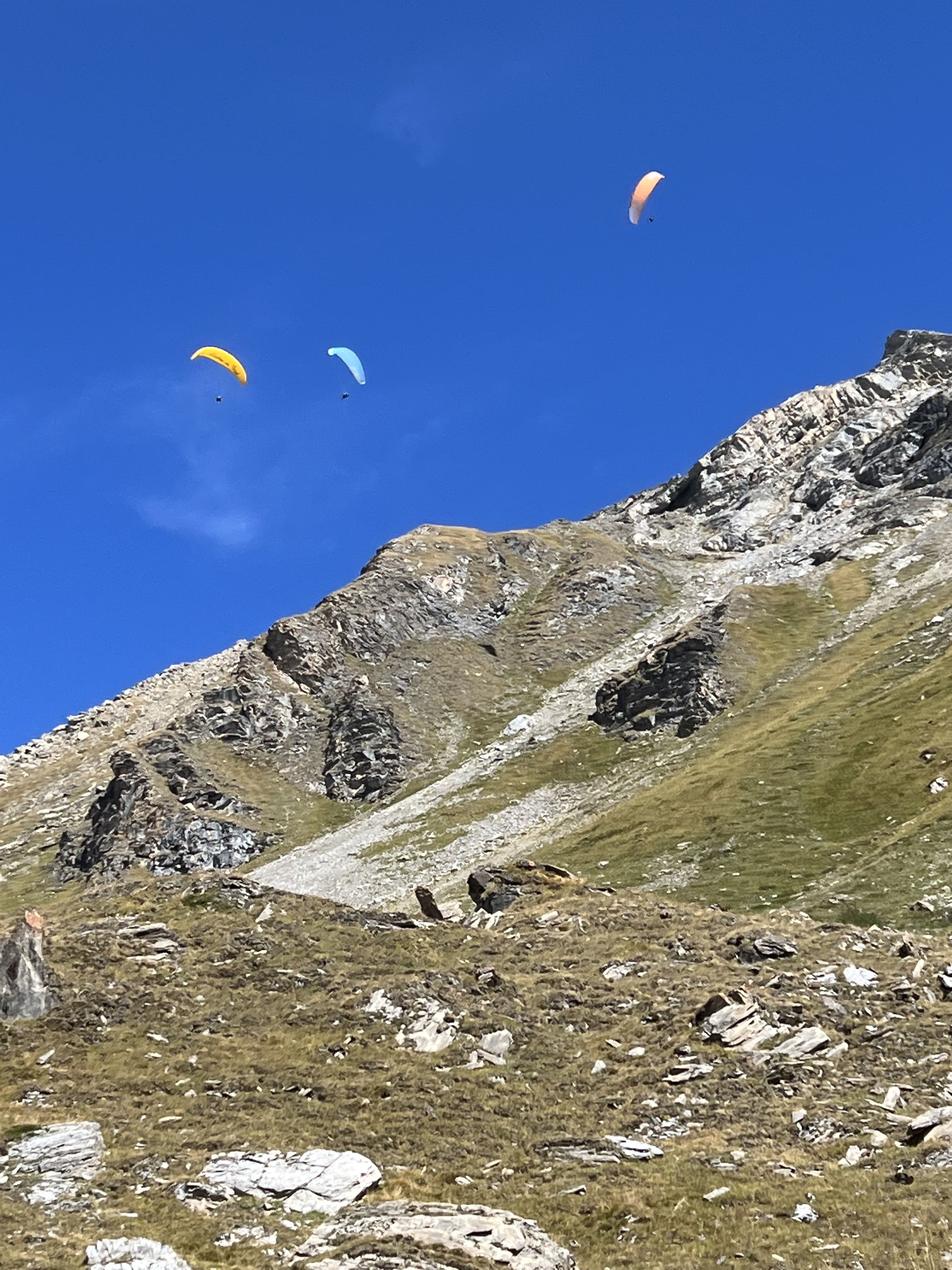 8 Paragliders On Col