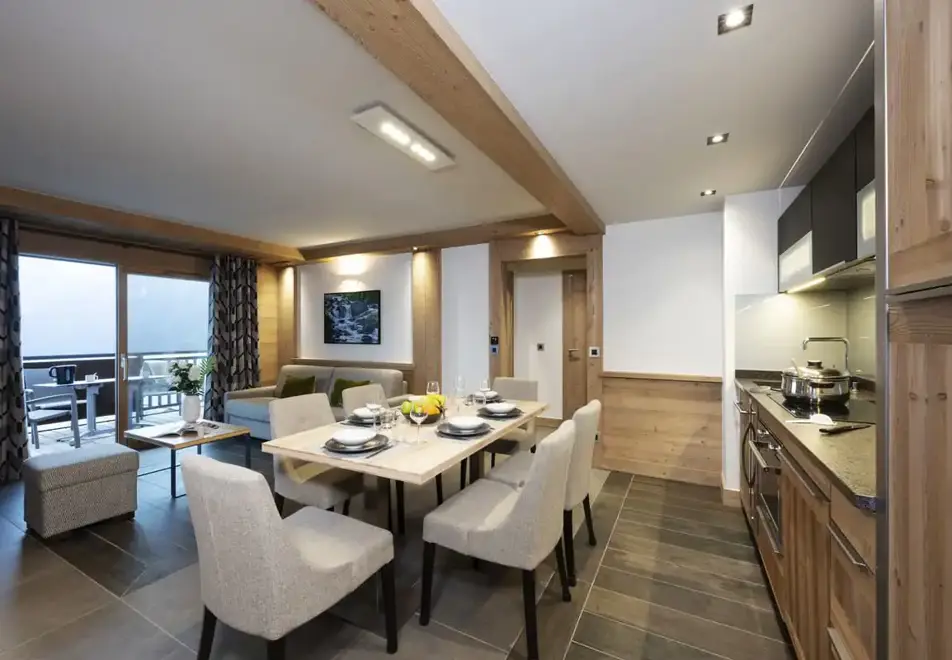 Alpen Lodge, La Rosiere (self catered apartments & hotel) - Typical apartment style