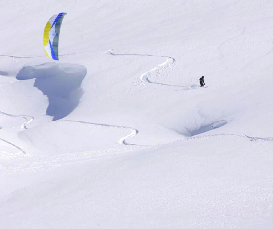 Snowkiting In La Rosiere