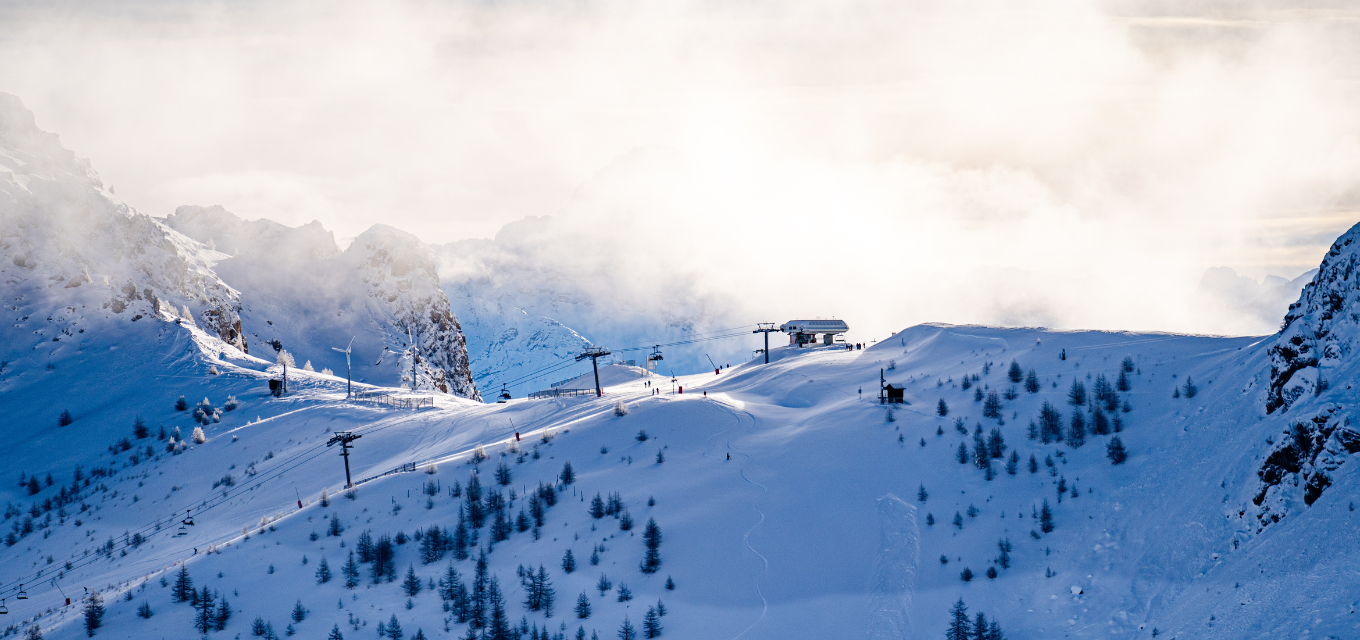 View of mountains in Serre Chevalier