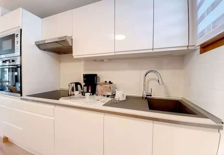 2 bedroom apartment in Saint Martin de Belleville (self catered) - Open plan living/kitchen area