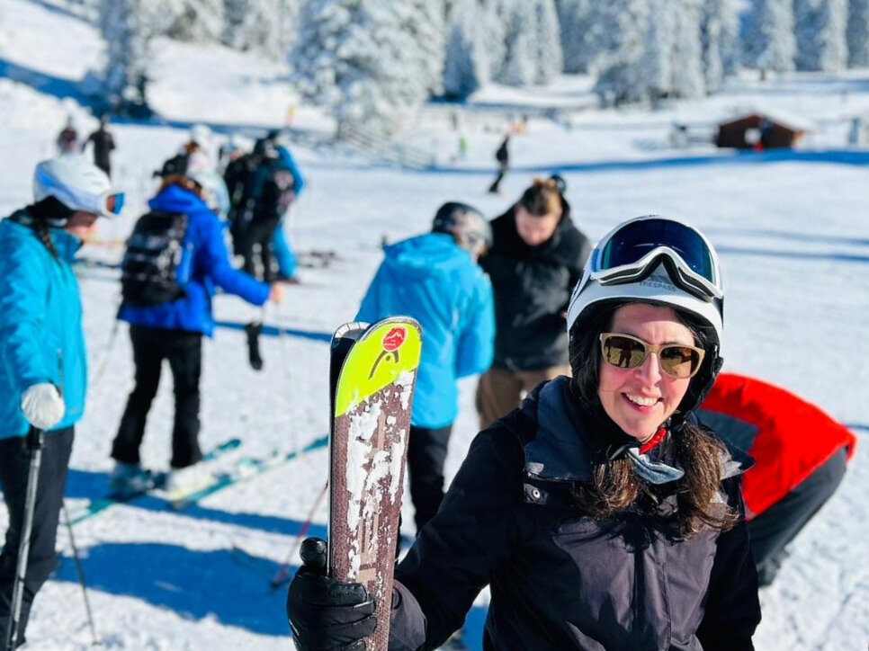 The ski slopes at Les 7 Laux resort