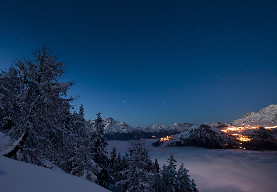 Alpe d'Huez Ski Resort - At night