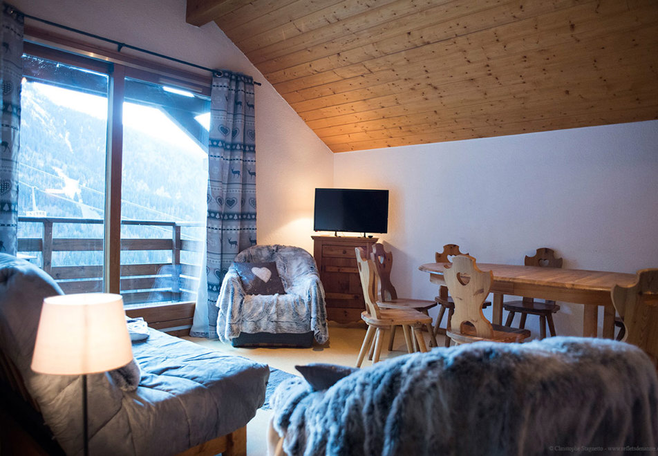 Chalet Mary, Vaujany (self catered apartment) - Living room