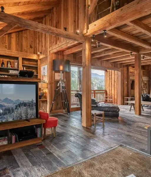 Chalet Claude, Morzine (self catered chalet) - Open plan living area