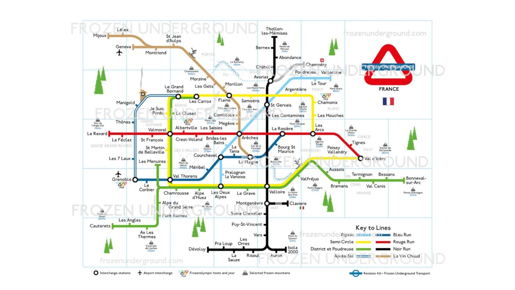French Alps Tube Map