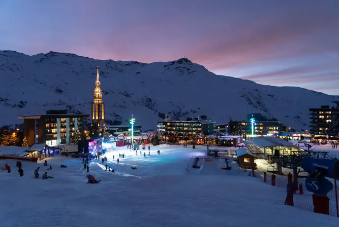 Les Menuires ski resort New Year