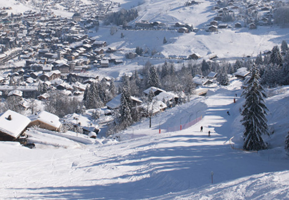 Mendi Alde & Chamois, La Clusaz (self catered apartments + hotel) - Easy access to slopes via footbrdige