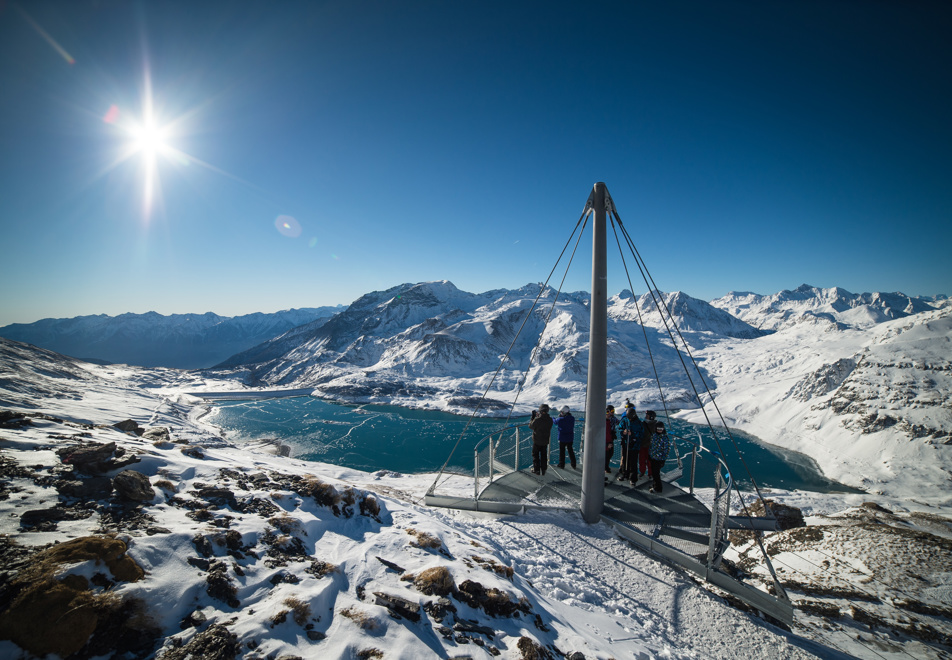 Val Cenis Ski Resort - View point at 2800m over Lac du Mont Cenis