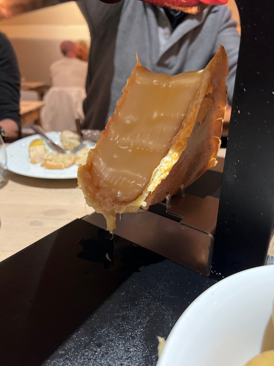 Raclette At L'arti Restaurant In Tignes
