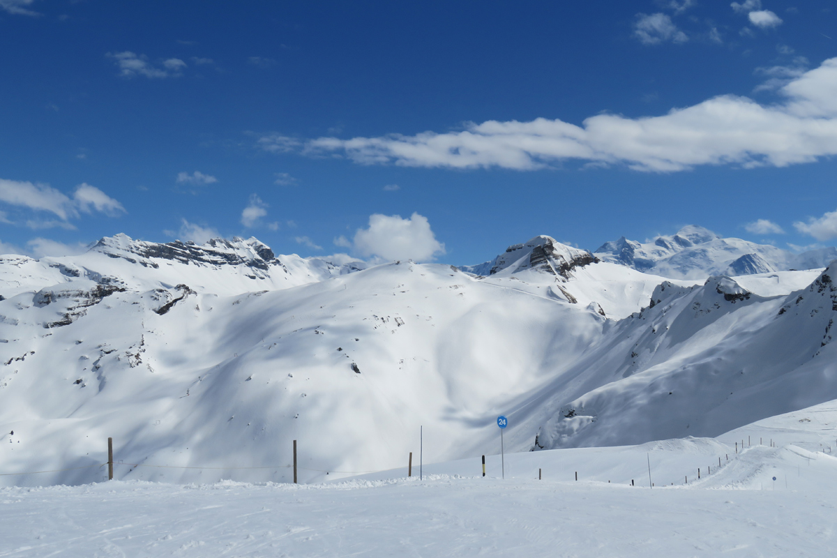 View from the Tourmaline Piste, Flaine