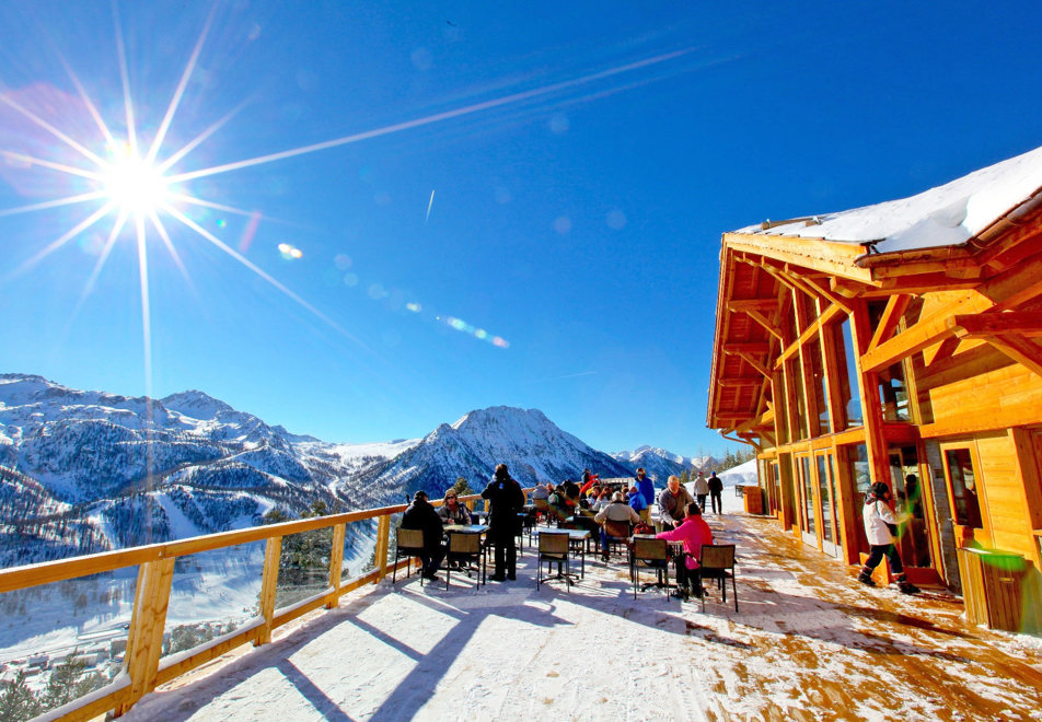 Montgenevre Ski Resort - Altitude restaurant with stunning view over the village