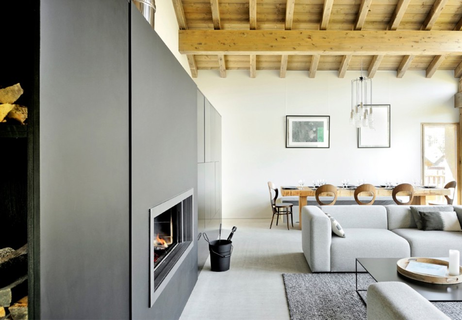 Home (Chalet 1), St Martin de Belleville (self catered chalet) - Living/dining area with balcony