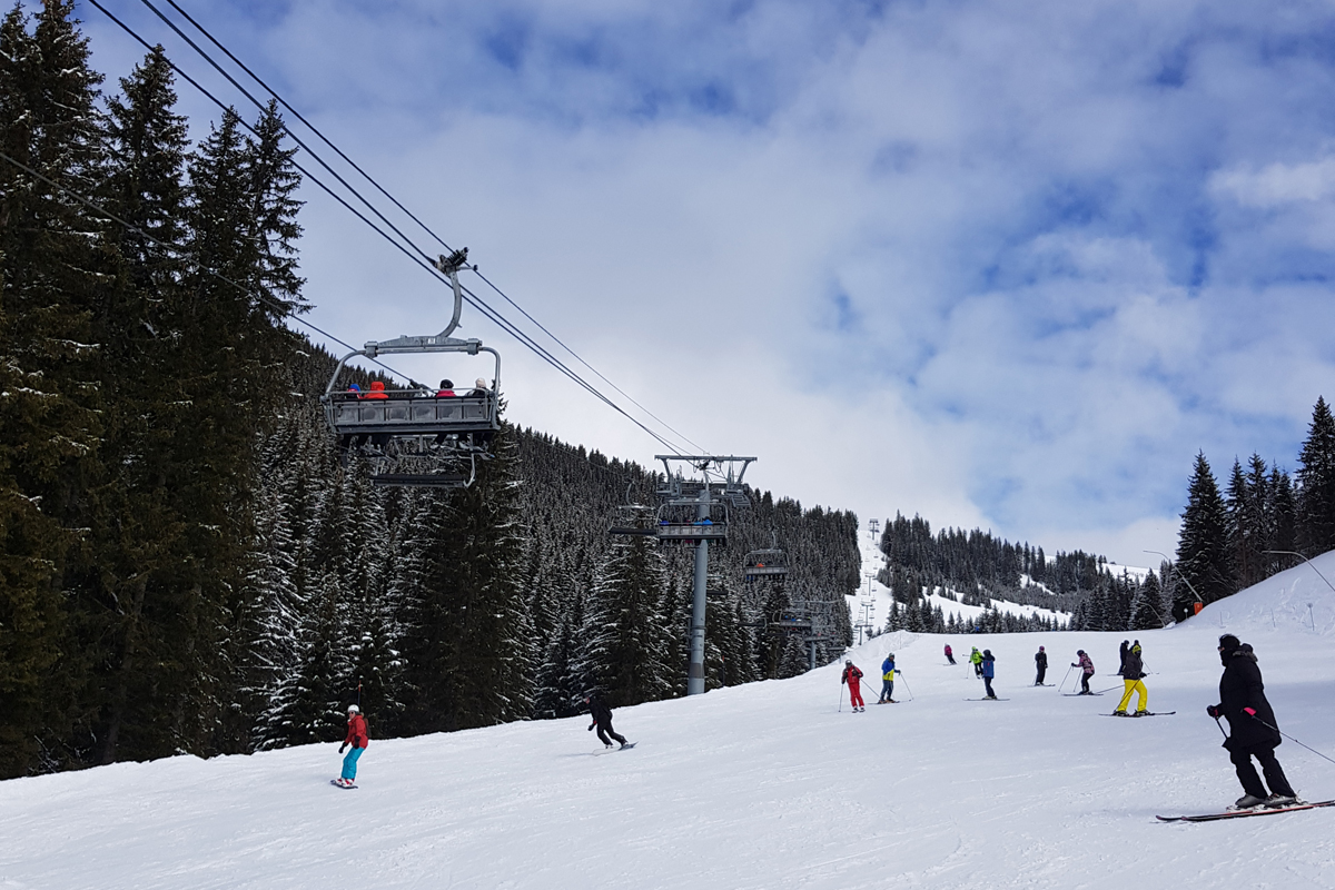 The Marmottes blue slope in Grand Massif