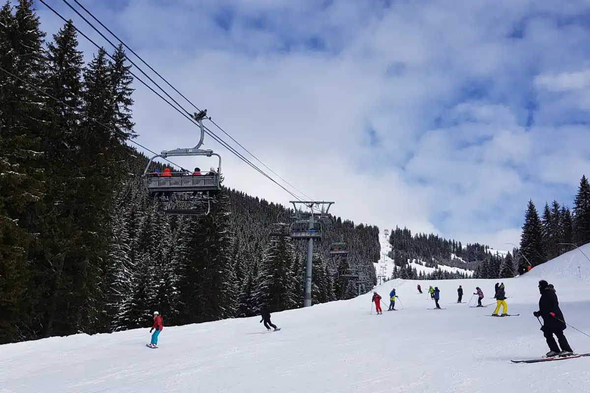 The Marmottes blue slope in Grand Massif