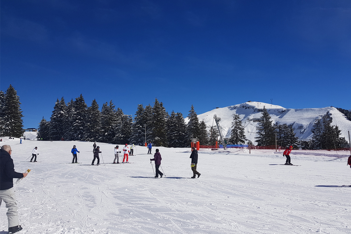 The green coin-coin green piste in Les Carroz