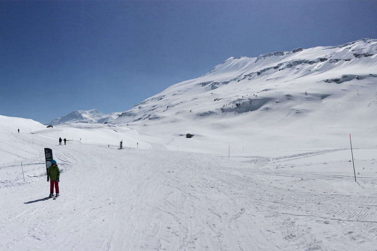 Family skiing in Val Cenis: Ramasse Escargot