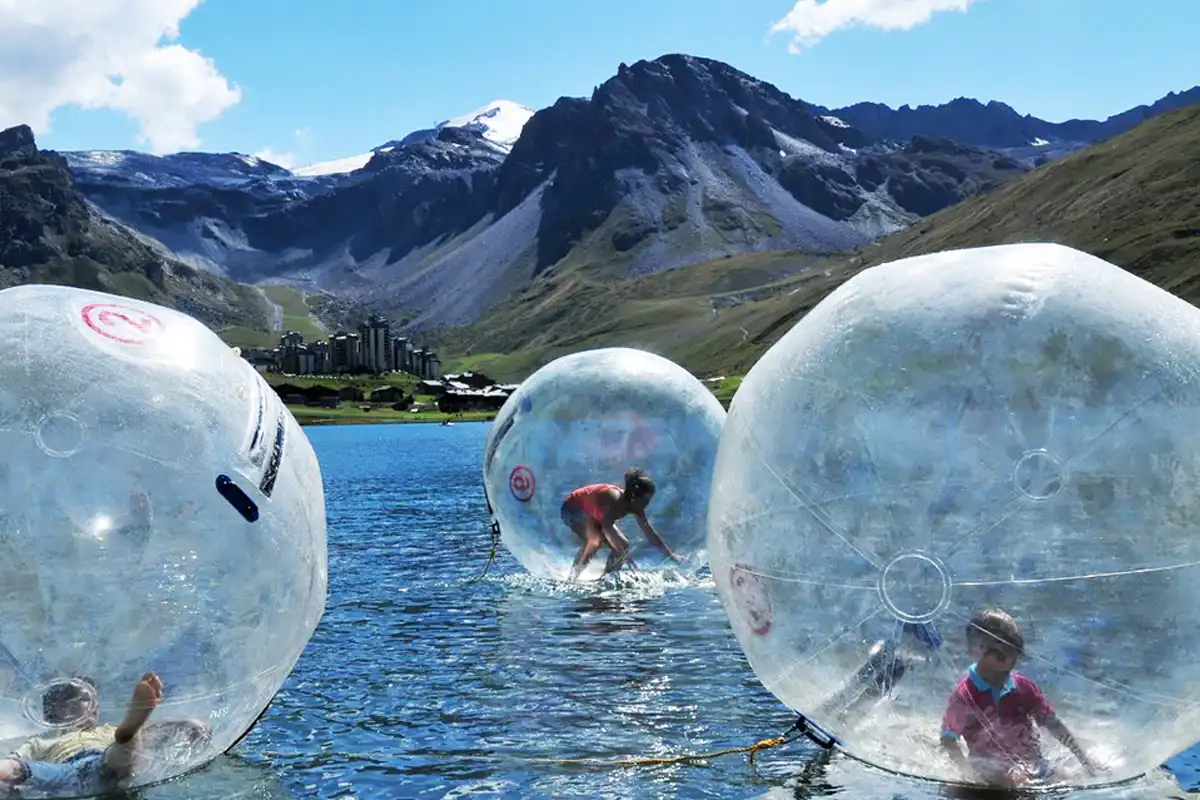 Things to do in the Alps this summer: Waterball in Tignes