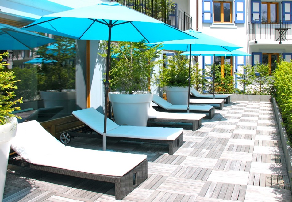 Residence & Spa Mont Blanc, Vallorcine (self catered apartments) - Terrace