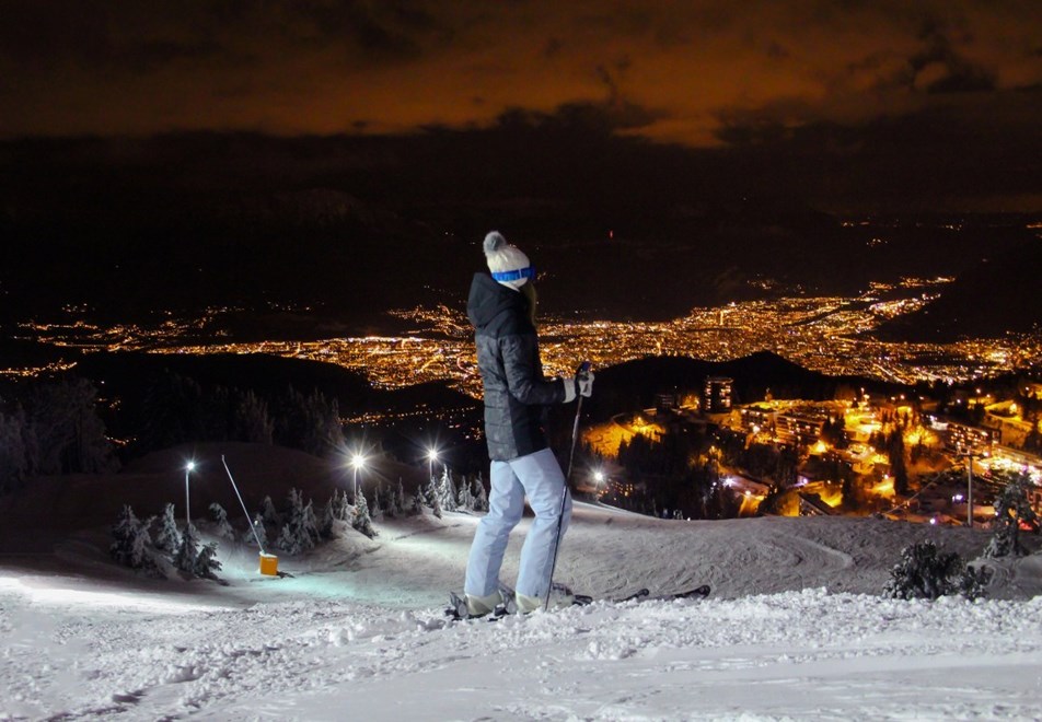 Chamrousse Ski Resort - Night skiing (view over Grenoble)