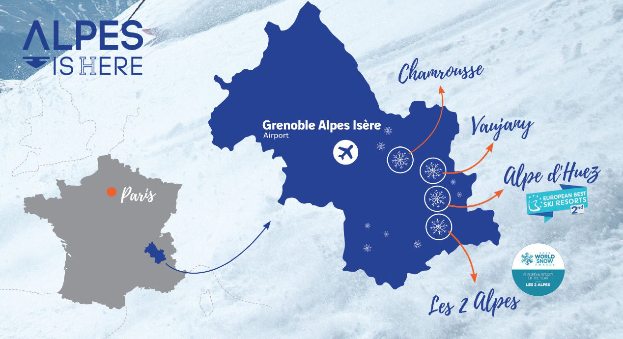 Isere region map Isere region map