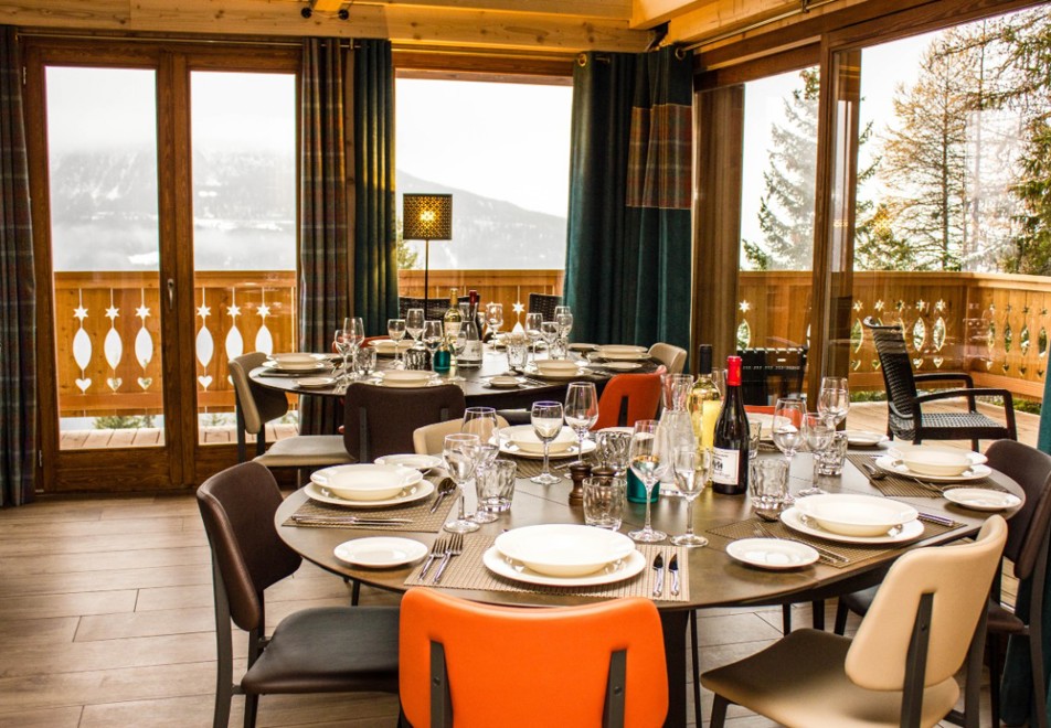 Angelonia, La Rosiere (Catered chalet) - Dining area