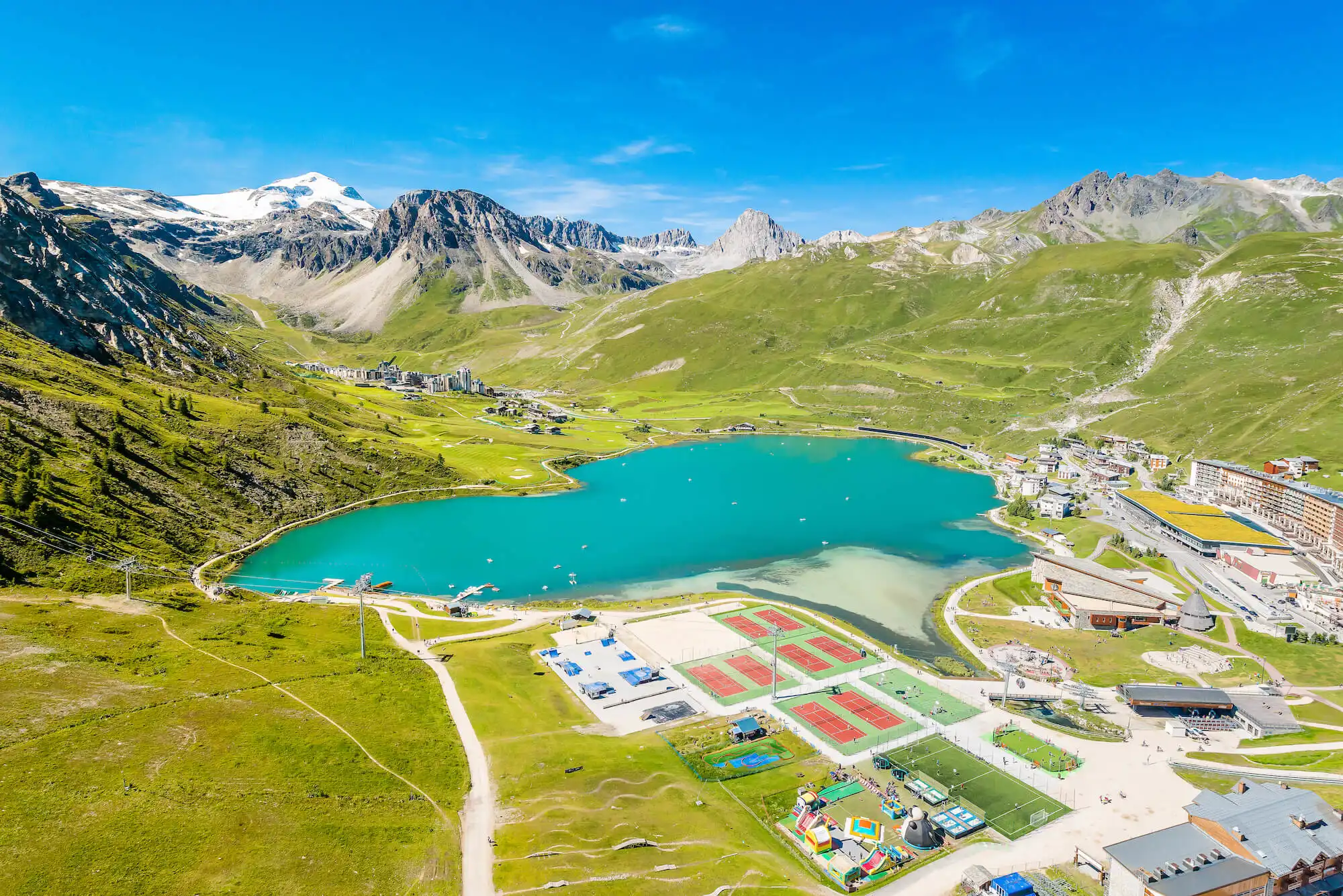 Tignes in Summer - Tignes le Lac (Val Claret in distance)