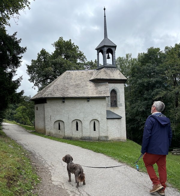Church Walk In Megeve In Summer 