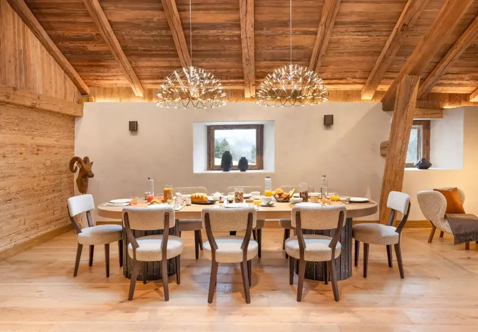 Ancolie, St Nicolas de Veroce (chalet) - Dining area