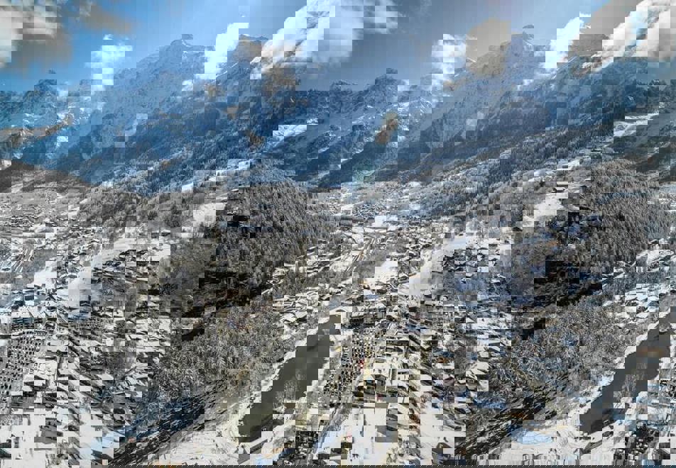 Les Houches aerial view