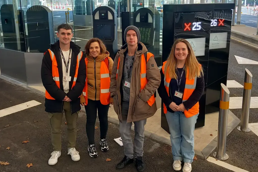 Some of the Peak Retreats team at the EES registration hall, Eurotunnel LeShuttle, Folkestone