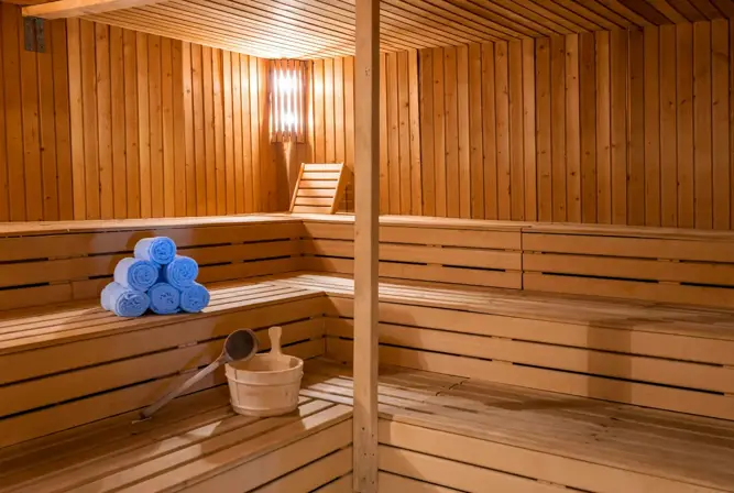 Les Suites du Montana-Tignes-Sauna (©Pascale Beroujon).webp